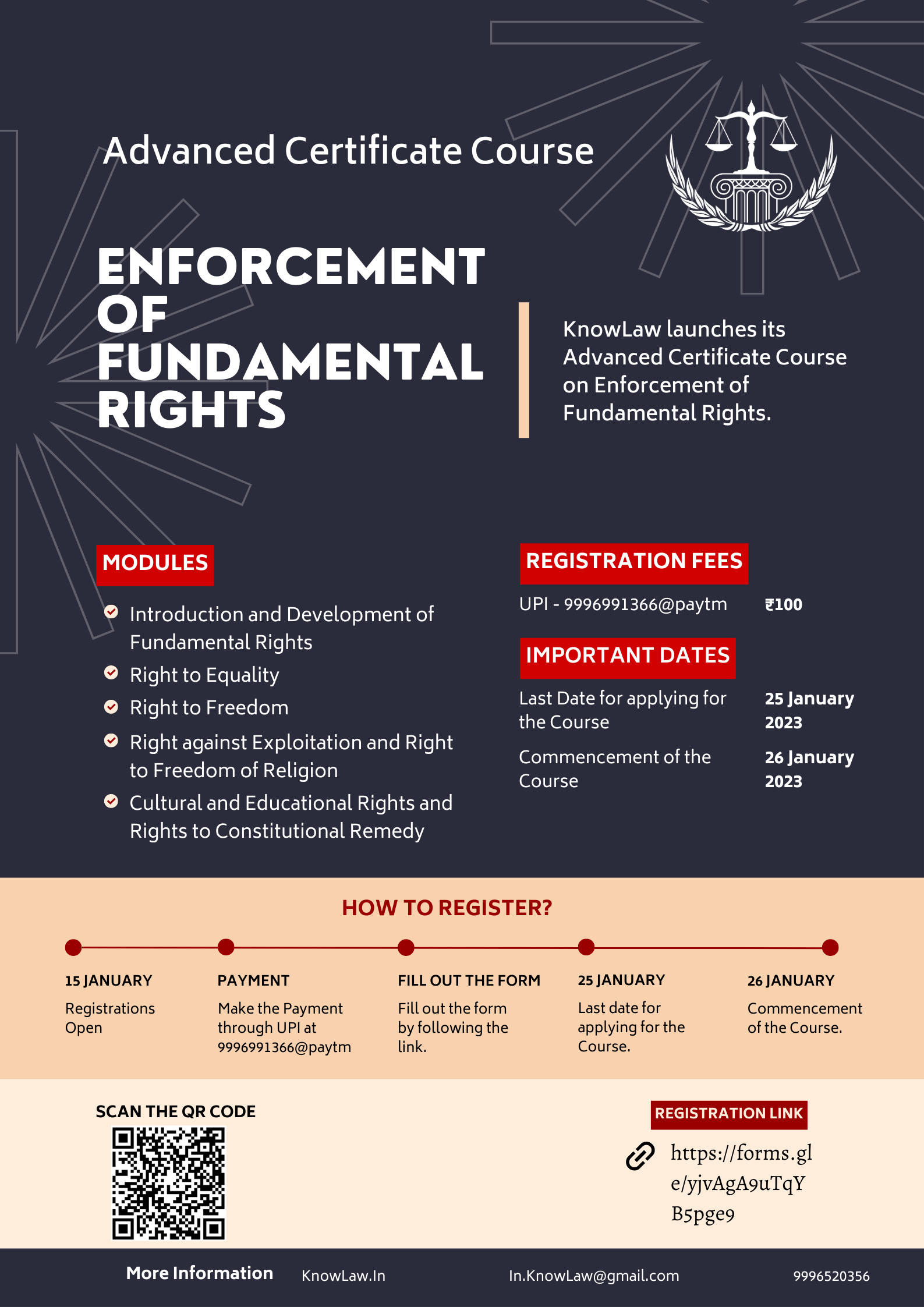 Advanced Certificate Course on Enforcement of Fundamental Rights